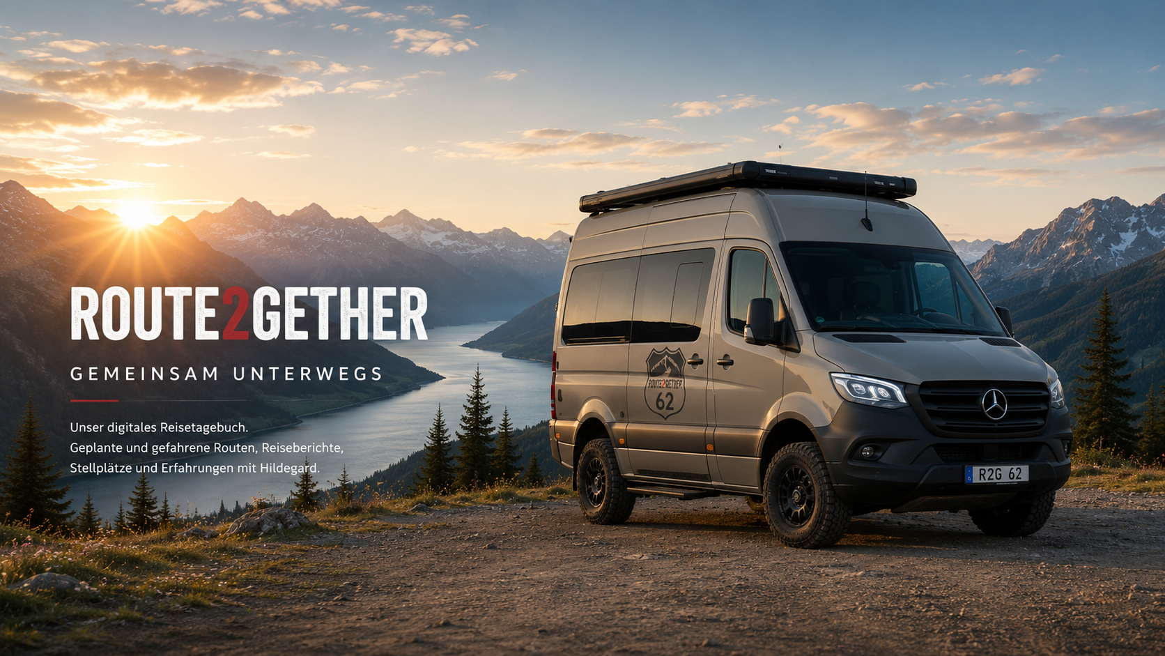 Route2gether mit Hildegard in alpiner Landschaft